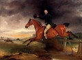 Herr George Marriott auf seinem Bay Hunter A Taking Zaun Pferd John Ferneley Snr